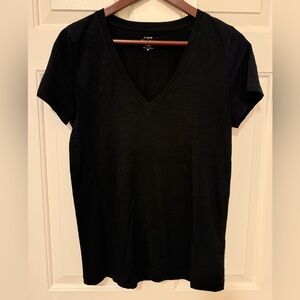 J. Crew Classic Black V-Neck Tee